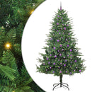 vidaXL Mesterséges, elővilágított karácsonyfa labdákkal Zöld 240 cm
