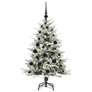 vidaXL Mesterséges, elővilágított karácsonyfa labdákkal Zöld 120 cm