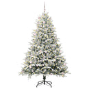 vidaXL Mesterséges, elővilágított karácsonyfa labdákkal Zöld 240 cm