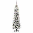 vidaXL Mű karácsonyfa Zöld és fehér 150 cm PVC és Fém és Műanyag