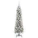 vidaXL Mű karácsonyfa Zöld és fehér 150 cm PVC és Fém és Műanyag