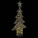 vidaXL Karácsonyfa 240 LED-del Meleg fehér 180 cm Rattan