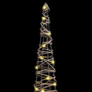 vidaXL Karácsonyfa 90 LED-del 3 pcs Meleg fehér 20 x 20 x 80 cm Rattan