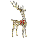 vidaXL Rénszarvas család 3 pcs Meleg fehér 67 x 26 x 127 cm Rattan