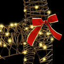 vidaXL Rénszarvas húzta szán Meleg fehér 70 x 26 x 128.5 cm Rattan