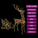 vidaXL Rénszarvas húzta szán Meleg fehér 70 x 26 x 128.5 cm Rattan