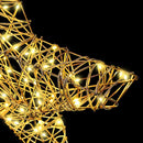 vidaXL 3D Csillag 50 LED-del Meleg fehér 55 x 52.5 x 9 cm Rattan