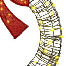 vidaXL Koszorú 80 LED-del Meleg fehér 90 cm Rattan