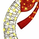 vidaXL Koszorú 150 LED-del Meleg fehér 120 cm Rattan