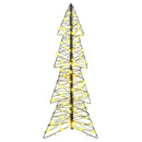 vidaXL Karácsonyfa 100 LED-del Meleg fehér 120 cm Rattan