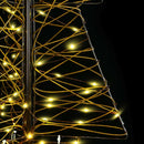 vidaXL Karácsonyfa 160 LED-del Meleg fehér 150 cm Rattan