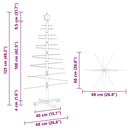 vidaXL Fából készült Karácsonyfa állvánnyal Barna 125 cm bambusz