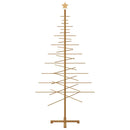 vidaXL Fából készült Karácsonyfa állvánnyal Barna 210 cm bambusz