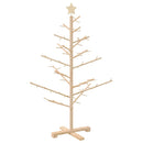 vidaXL Fából készült Karácsonyfa Természetes 125 cm Tömör fenyőfa