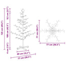 vidaXL Fából készült Karácsonyfa állvánnyal Barna 125 cm Tömör fenyőfa