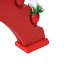 vidaXL Karácsonyi gyertyatartó ív 10 LED gyertyával Piros