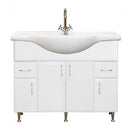 Bianca Plus 105 alsó szekrény mosdóval, magasfényű fehér színben