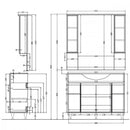 Bianca Plus 105 alsó szekrény mosdóval, magasfényű fehér színben