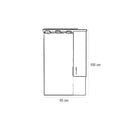 Bianca Plus 65 fürdőszoba bútor felsőszekrény, aida dió színben, jobbos nyitásirány