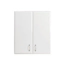 Bianca 60-as Faliszekrény 2 ajtóval, magasfényű fehér színben