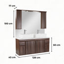 Bianco 130 komplett mosdó nélkül Aida dió