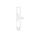 Bianca Plus 30 magas szekrény 2 ajtóval, 2 fiókkal, sonoma tölgy színben, jobbos