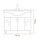 Bianca Prime 105 komplett fürdőszobabútor, sonoma tölgy színben