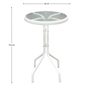 Kerti 3 darabos rattan szett, fehér/bézs, ELIOR