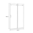 Bold görgős zuhanyajtó 130x195 cm fekete