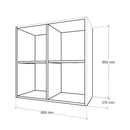 Boxie nyitott fali szekrény 80x80x37 cm sárga