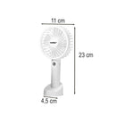 Galar kézi hordozható usb ventilátor tartóval 4 W 1200 mAh fehér