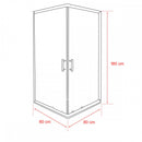 Spirit Clear 90x90x180 cm szögletes zuhanykabin, zuhanytálca nélkül fekete