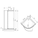 Splash Black 90 íves zuhanyabin zuhanytálcával