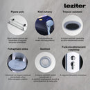 Vital Black hidromasszázs zuhanykabin 90x90 cm-es méretben