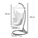 Puerto függőszék állvánnyal bézs-fehér