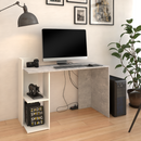 Számítógépasztal, beton/fehér, ANDREO NEW