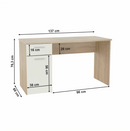 Számítógépasztal, sonoma tölgyfa/fehér, EGON