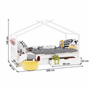 Ágy 2 konténerrál, fehér, ELISIA