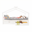 Ágy 2 konténerrál, fehér, ELISIA