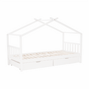 Ágy 2 konténerrál, fehér, ELISIA