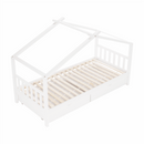 Ágy 2 konténerrál, fehér, ELISIA