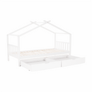 Ágy 2 konténerrál, fehér, ELISIA