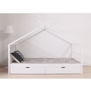 Ágy 2 konténerrál, fehér, ELISIA