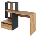 Számítógépasztal, tölgy craft arany/grafit, EROSS NEW