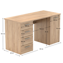 Íróasztal, artisan tölgy, EUSTACH