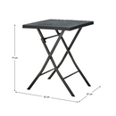 Kerti rattan szett 1+2, fekete, FARUK