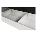 Boxspring típusú ágy 160x200, világosszürke, FERATA KOMFORT