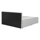 Boxspring típusú ágy 180x200, világosszürke, FERATA KOMFORT