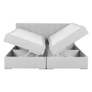 Boxspring típusú ágy 160x200, világosszürke, FERATA KOMFORT