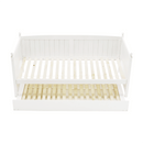 Ágy pótággyal, tűnyalábos fenyőfa, fehér, 90x200, GLAMIS